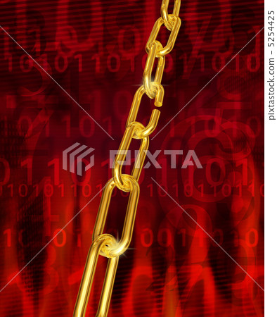 A golden chain block that seems to be broken 5254425