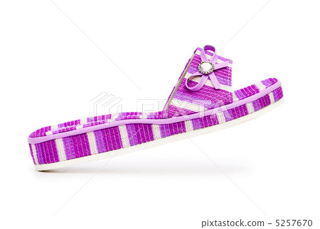 Summer colourful shoes on white 5257670