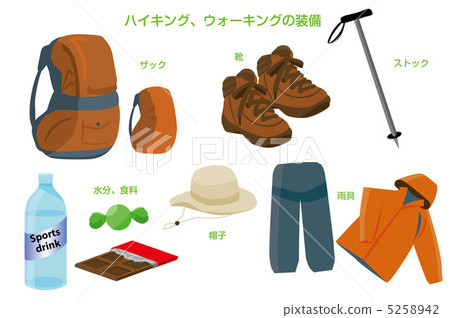 Hiking trekking walking equipment 5258942