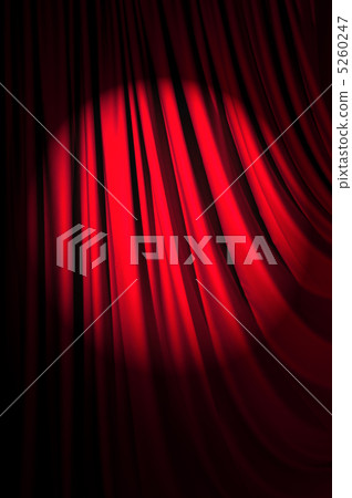 Brightly lit curtains in theatre concept 5260247