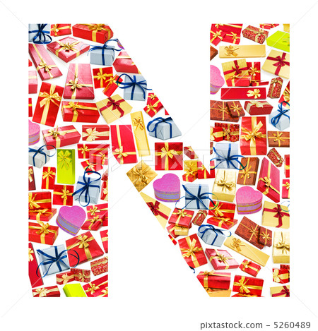 N Letter - Alphabet made of giftboxes N Letter - Alphabet made of giftboxes 5260489