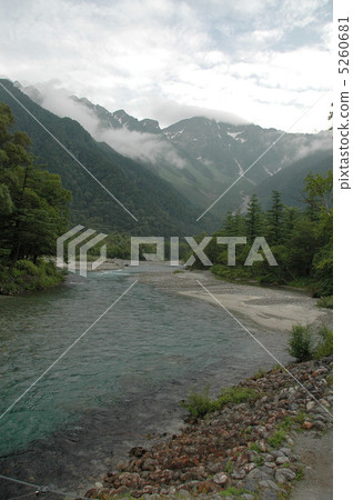 Kamikochi Hotakadake and Azusukawa in the summer 5260681