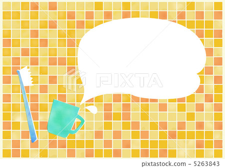 Illustration of toothbrush and cup 5263843