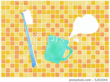 牙刷和杯子的例證 5263844