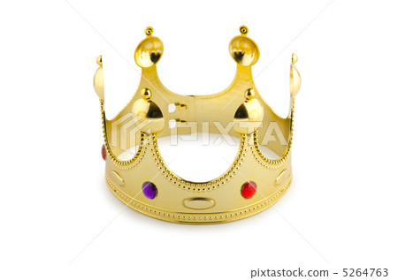 Gold crown isolated on the white Gold crown isolated on the white 5264763