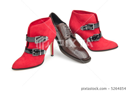 Male and female shoes on white 5264854