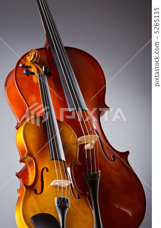 Music Cello in the dark room 5265135