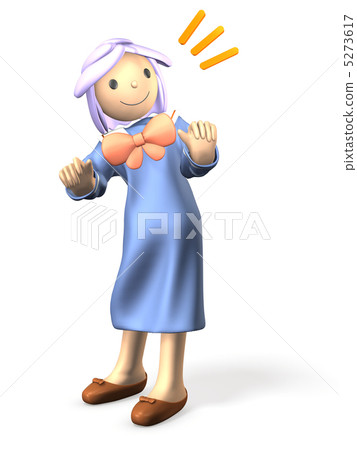 3DCG illustration showing a surprisingly conquering girl 5273617