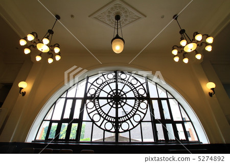 Window and electric light in Yokohama City Open Port Memorial Hall 5274892