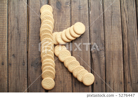 Alphabet K made from biscuits Alphabet K made from biscuits 5276447
