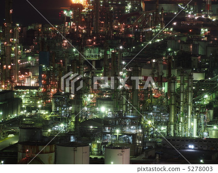 從四日市港口大廈看的工廠區域夜視圖 5278003