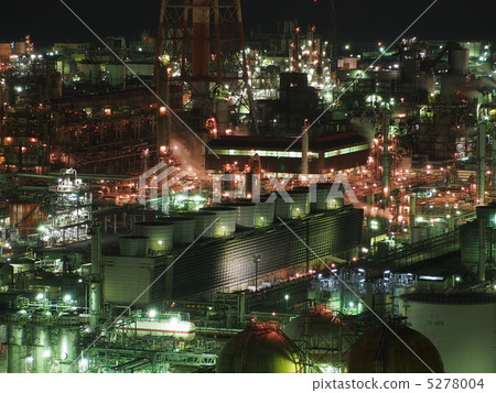 從四日市港口大廈看的工廠區域夜視圖 5278004