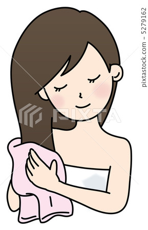 Women who towel dry after shampooing Women who towel dry after shampooing 5279162