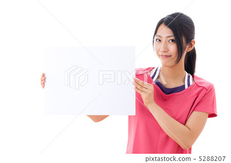 有白板的一名婦女 5288207