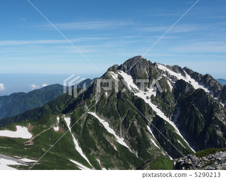 Full view of Mt. Mountain mountain in summer Full view of Mt. Mountain mountain in summer 5290213