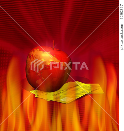 Credit card world in flames 5290237