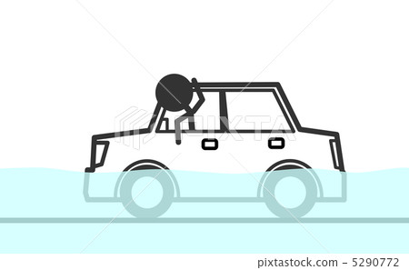 Submerged car Submerged car 5290772