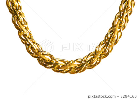 Golden chain isolated on the white background 5294163