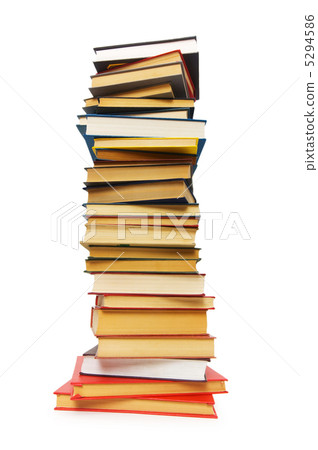 Stack of books isolated on the white background Stack of books isolated on the white background 5294586