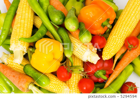 Various vegetables isolated on the white background Various vegetables isolated on the white background 5294594