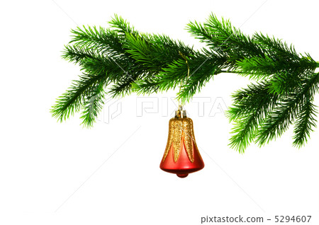Christmas decoration on the tree isolated on white Christmas decoration on the tree isolated on white 5294607