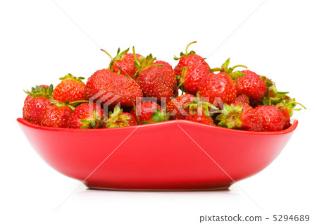 Red strawberries isolated on the white background Red strawberries isolated on the white background 5294689