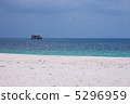 White beach and Kelon floating in the sea 5296959