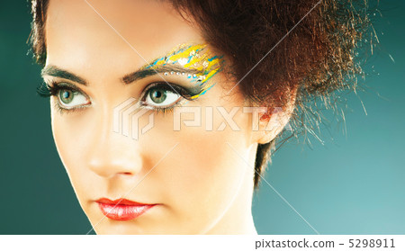 Attractive woman with the stylish make up 5298911