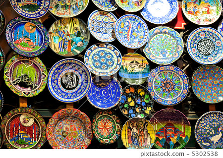 Colorful dish of Turkish souvenir Colorful dish of Turkish souvenir 5302538
