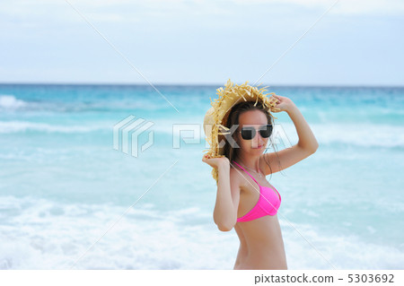 Girl on a beach 5303692