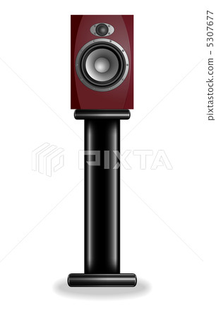 Acoustic sound systems on rack. Realistic eps10 vector illustrat Acoustic sound systems on rack. Realistic eps10 vector illustrat 5307677