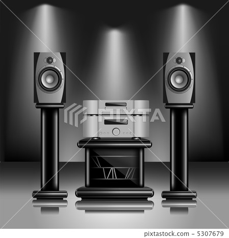 Hi-Fi audio sound system. Realistic eps10 vector illustration of Hi-Fi audio sound system. Realistic eps10 vector illustration of 5307679