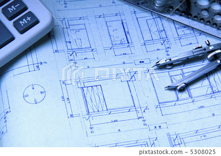 Stock Photo: house plans, plan, drawing