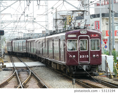 Hankyu Kyoto Line Legendary 2300 Series 2313 F Normal Nagaoka Tenjin bound for train car race garage 5313194