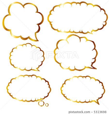 語音氣球紅框雲 5313698