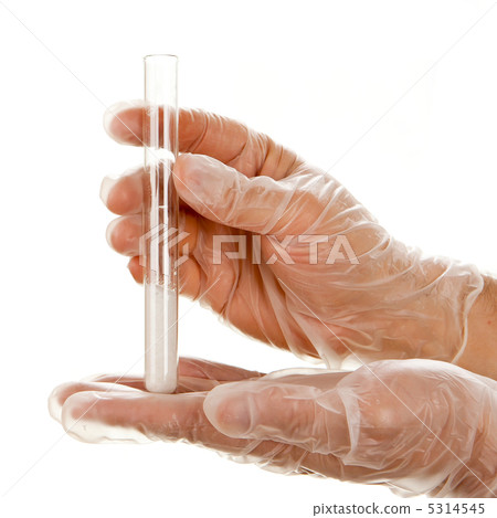 Test tube in hands in latex gloves Test tube in hands in latex gloves 5314545