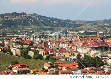 Aerial view on Alba. Piedmont, Italy. Aerial view on Alba. Piedmont, Italy. 5314764
