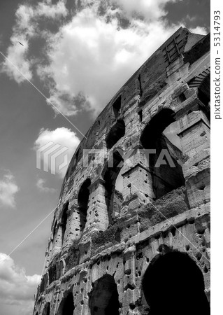 Fragment of Coliseum in Rome, Italy. 5314793