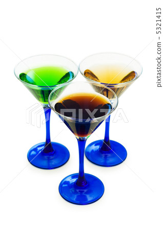 Various cocktails isolated on the white background Various cocktails isolated on the white background 5321415