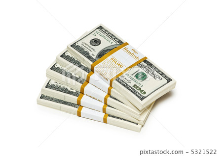 Ten thousand dollar stacks on the white Ten thousand dollar stacks on the white 5321522