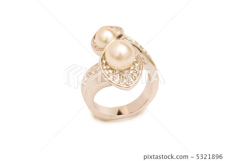 Golden ring isolated on the white background Golden ring isolated on the white background 5321896