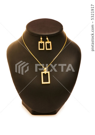 Woman necklace isolated on the white background Woman necklace isolated on the white background 5321917
