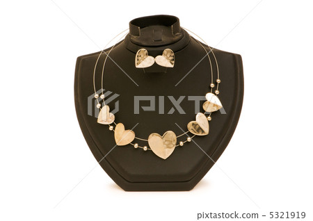 Woman necklace isolated on the white background Woman necklace isolated on the white background 5321919