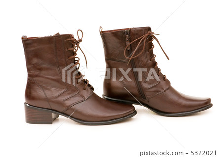 Brown boots isolated on the white background 5322021