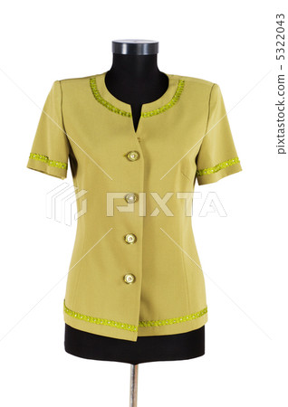 Green jacket isolated on the white background Green jacket isolated on the white background 5322043