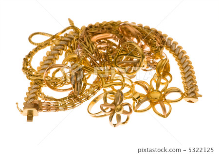 Various jewellery isolated on the white background 5322125