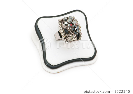 Golden ring isolated on the white background Golden ring isolated on the white background 5322340
