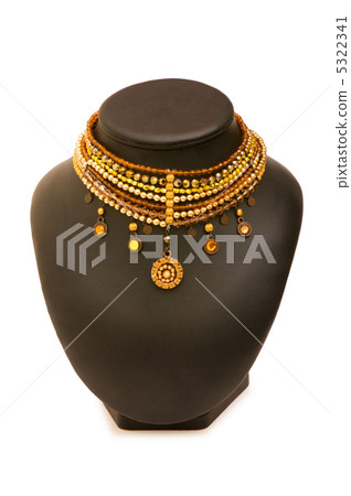 Woman necklace isolated on the white background Woman necklace isolated on the white background 5322341