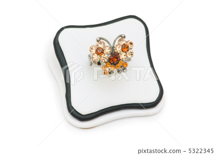 Golden ring isolated on the white background Golden ring isolated on the white background 5322345