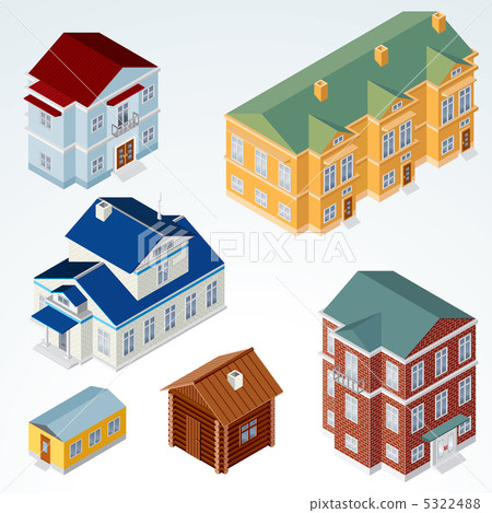 Vector Isometric House #1 - Stock Illustration [5322488] - PIXTA